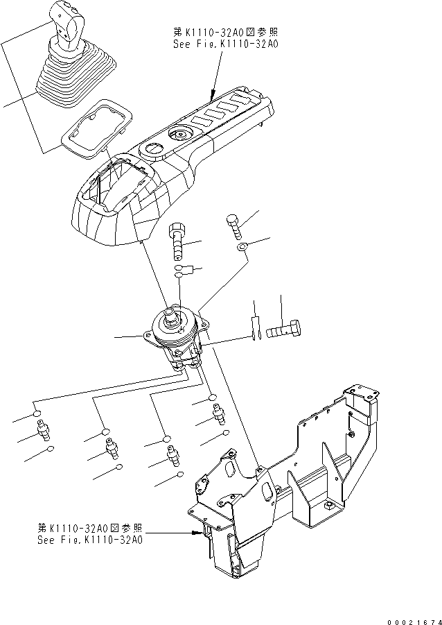 Komatsu parts book diagram for PC400-7-M1 S/N 50001-UP: FLOOR FRAME (OPERATOR'S CAB) (LEVER AND VALVE) (R.H.) (FOR LOADER)