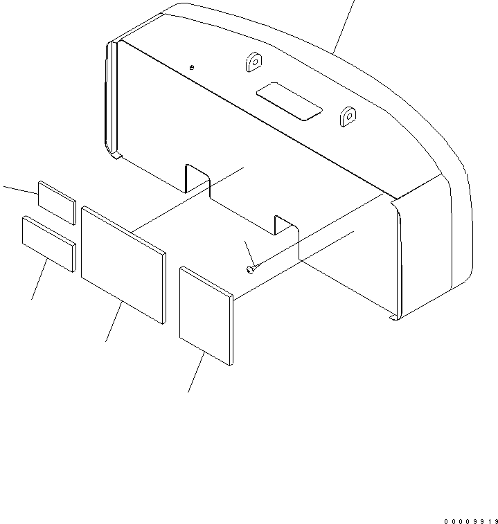 Komatsu parts book diagram for PC400-7-M1 S/N 50001-UP: COUNTER WEIGHT (9220KG)