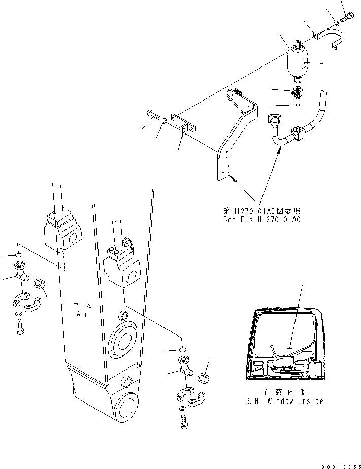 Komatsu parts book diagram for PC400-7-M1 S/N 50001-UP: BREAKER ADAPTER (FOR MONTABER)(#50001-50004)