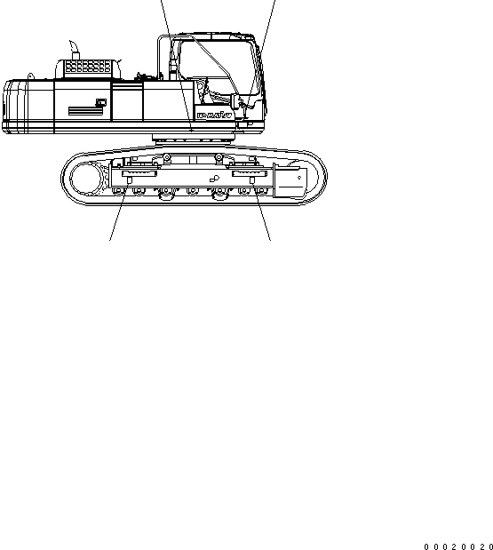 Komatsu parts book diagram for PC400-7-M1 S/N 50001-UP: PLATE (LOAD RATING CHART) (JAPANESE)