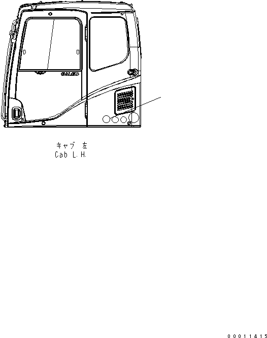 Komatsu parts book diagram for PC400-7-M1 S/N 50001-UP: PLATE (QUARRY MARK)