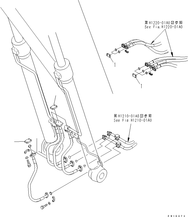 Komatsu parts book diagram for PC400-7-M1 S/N 50001-UP: BLIND PARTS (BODY)