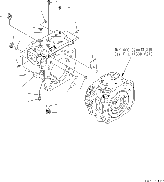 Komatsu parts book diagram for PC400-7-M1 S/N 50001-UP: MAIN PUMP (6/11)