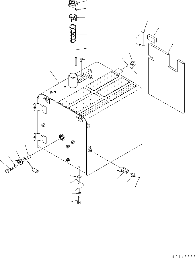 Komatsu parts book diagram for PC400-7E0 S/N 60001-UP (ecot3): FUEL TANK(#60001-60065)
