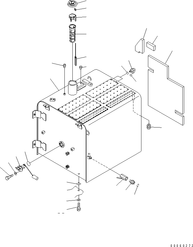 Komatsu parts book diagram for PC400-7E0 S/N 60001-UP (ecot3): FUEL TANK (FOR FUEL REFILL PUMP)(#60001-60065)