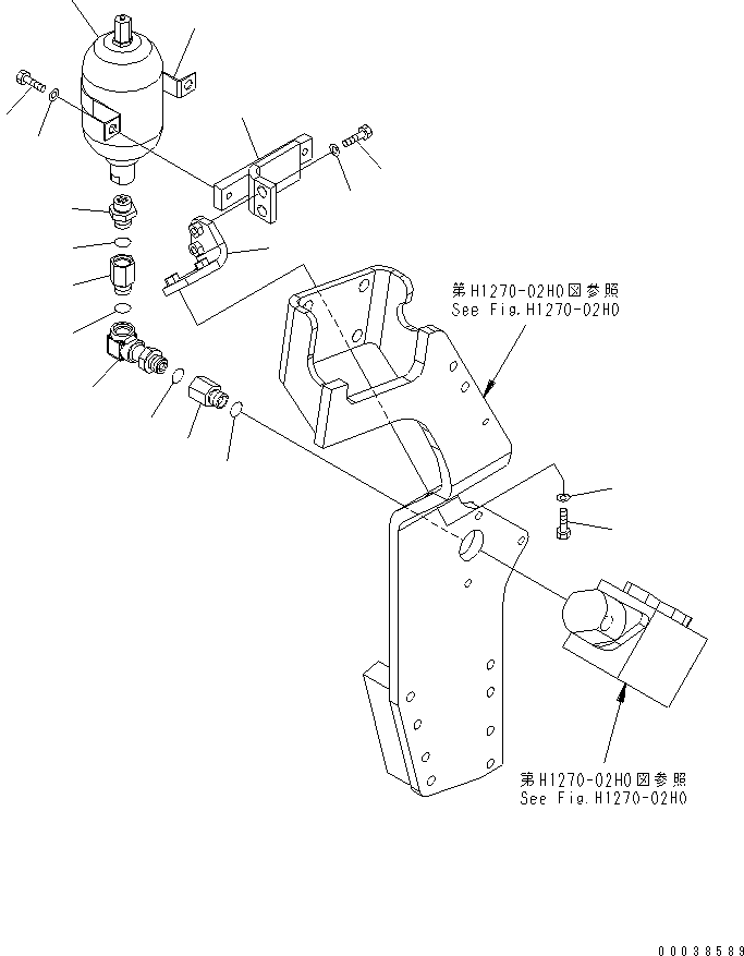Komatsu parts book diagram for PC400-7E0 S/N 60001-UP (ecot3): ATTACHMENT LINES (ACCUMULATOR LOWER) (1 ACTUATOR)