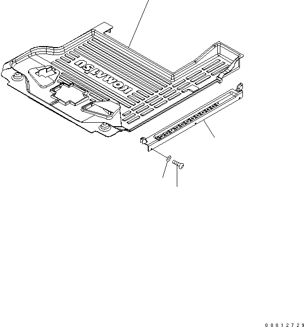Komatsu parts book diagram for PC400-7E0 S/N 60001-UP (ecot3): FLOOR MAT (1 ACTUATOR)