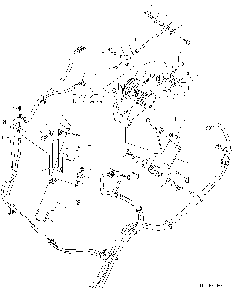 Komatsu parts book diagram for PC400-7E0 S/N 60001-UP (ecot3): AIR CONDITIONER (UNIT)(#60001-65364)