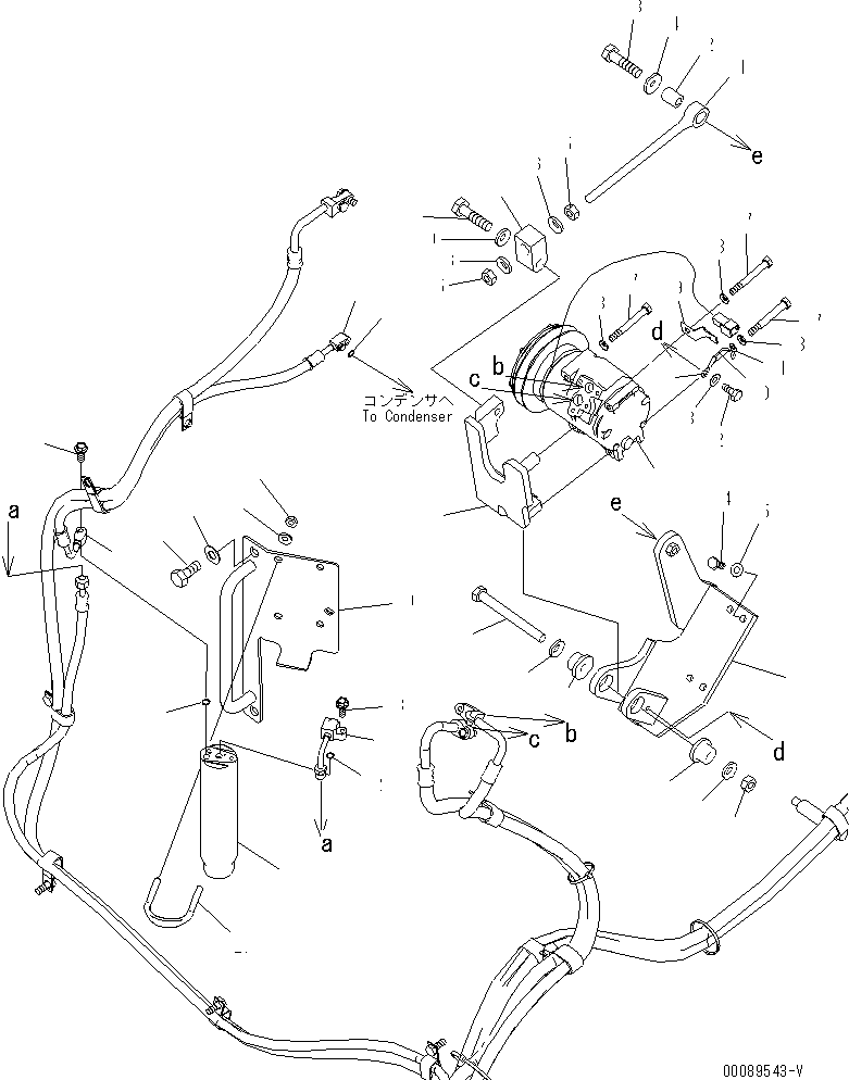 Komatsu parts book diagram for PC400-7E0 S/N 60001-UP (ecot3): AIR CONDITIONER (UNIT)(#65365-)