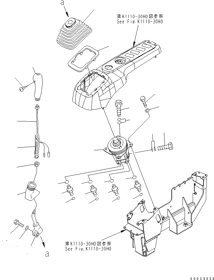 Komatsu parts book diagram for PC400-7E0 S/N 60001-UP (ecot3): FLOOR FRAME (OPERATOR'S CAB) (LEVER AND VALVE) (R.H.) (FOR NORTH AMERICA)