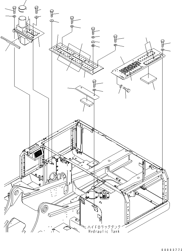 Komatsu parts book diagram for PC400-7E0 S/N 60001-UP (ecot3): COVER (MACHINE CAB) (WITH PRE-CLEANER)(#60090-65364)