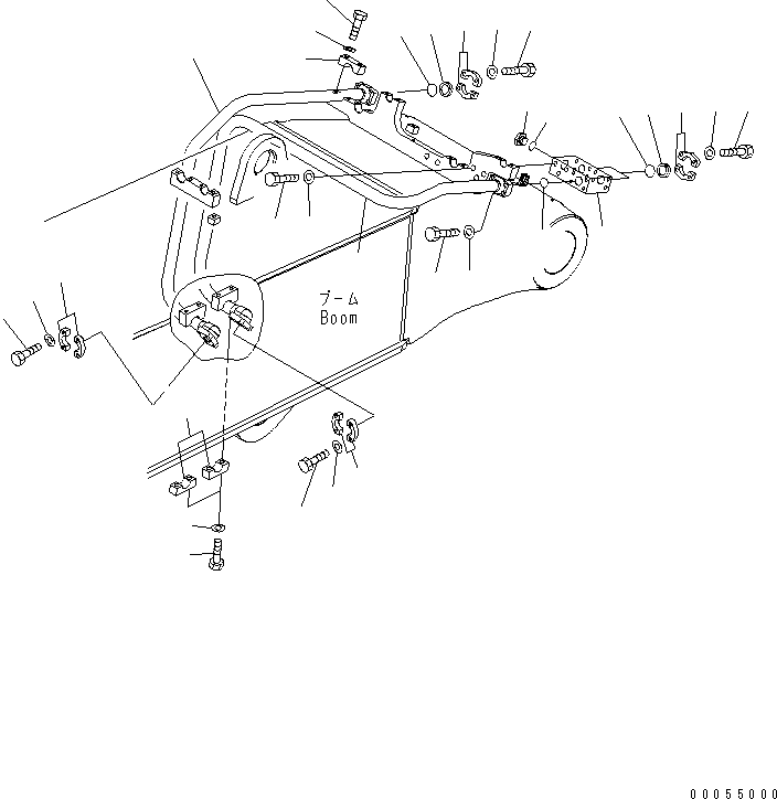 Komatsu parts book diagram for PC400-7E0 S/N 60001-UP (ecot3): BOOM (ARM CYLINDER LINE) (FOR LOADER)