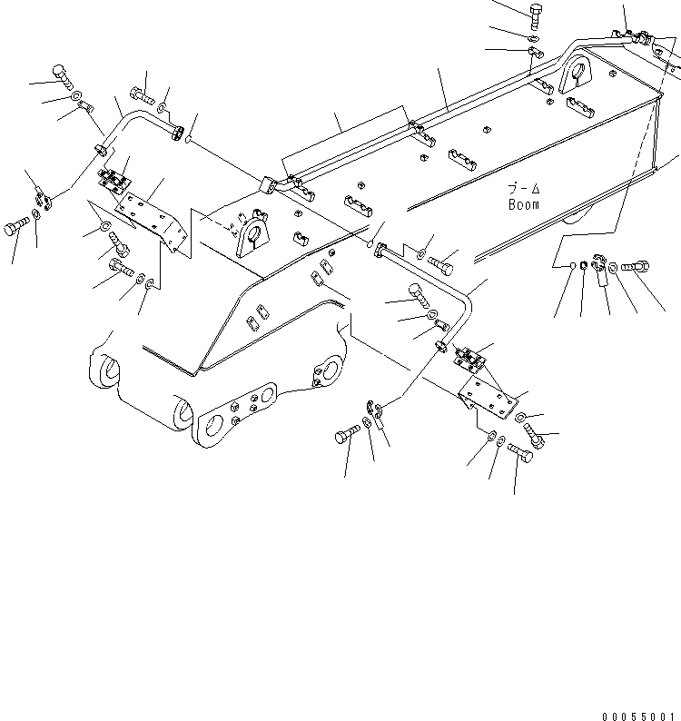 Komatsu parts book diagram for PC400-7E0 S/N 60001-UP (ecot3): BOOM (BUCKET CYLINDER HEAD LINE) (2/2) (FOR LOADER)