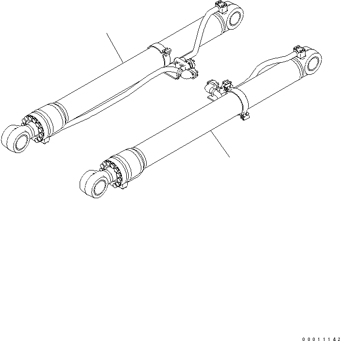 Komatsu parts book diagram for PC400-7E0 S/N 60001-UP (ecot3): BOOM CYLINDER (100 HOURS GREASING BOOM TYPE)