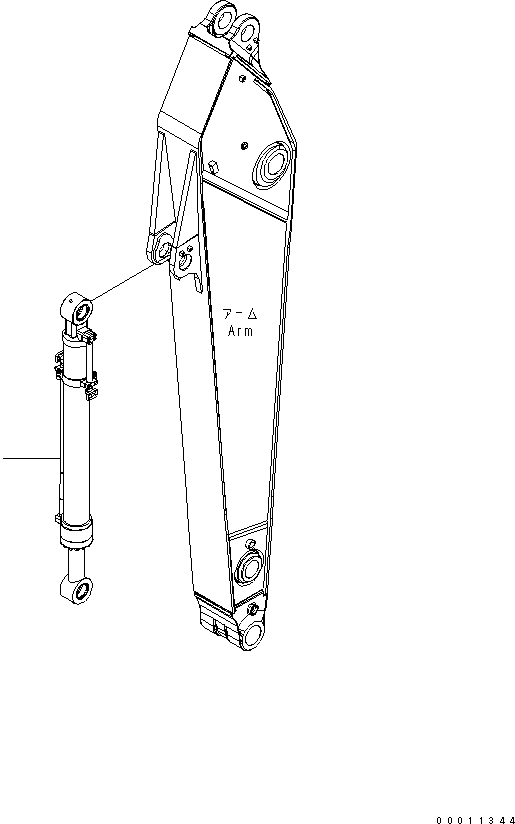 Komatsu parts book diagram for PC400-7E0 S/N 60001-UP (ecot3): ARM (500 HOURS GREASING TYPE) (BUCKET CYLINDER)