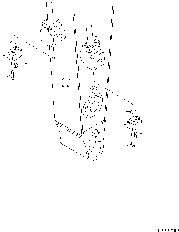 Komatsu parts book diagram for PC400-7E0 S/N 60001-UP (ecot3): BREAKER ADAPTER (FOR FURUKAWA)