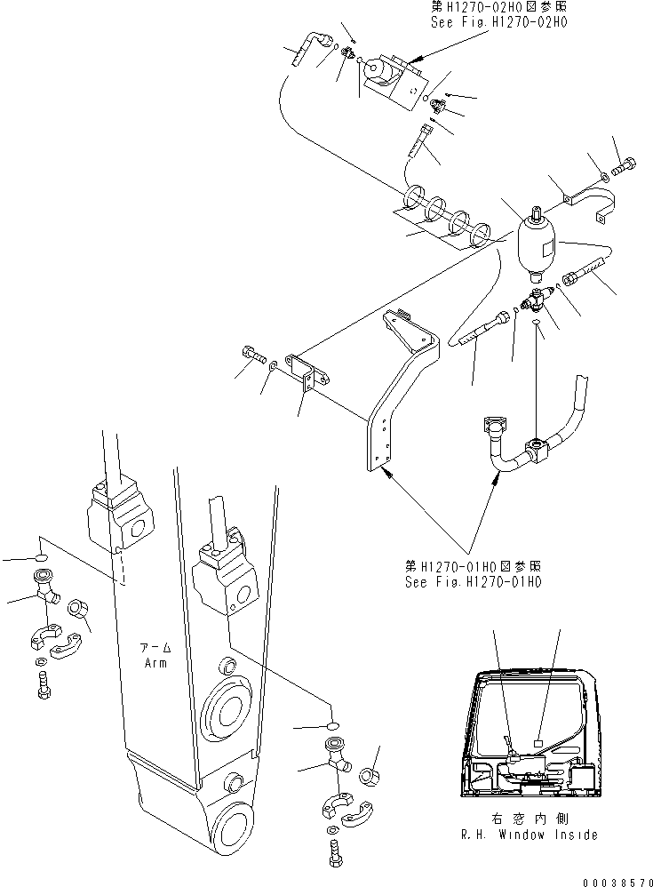 Komatsu parts book diagram for PC400-7E0 S/N 60001-UP (ecot3): BREAKER ADAPTER (FOR MONTABERT)(#60001-65326)