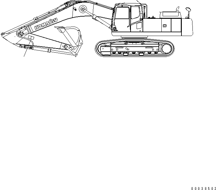 Komatsu parts book diagram for PC400-7E0 S/N 60001-UP (ecot3): DECAL (ENGLISH)