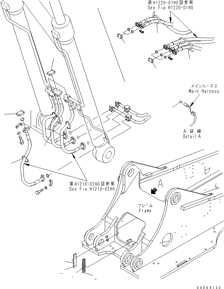 Komatsu parts book diagram for PC400-7E0 S/N 60001-UP (ecot3): BLIND PARTS (BODY)(#65365-)