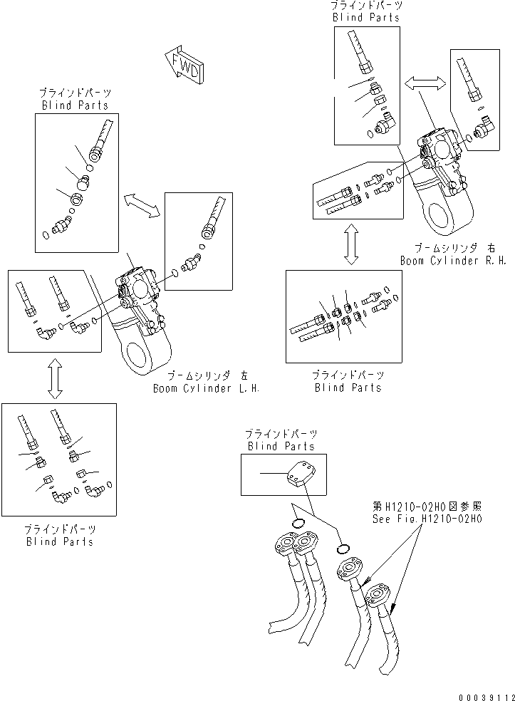 Komatsu parts book diagram for PC400-7E0 S/N 60001-UP (ecot3): BLIND PARTS (FOR BURST VALVE)