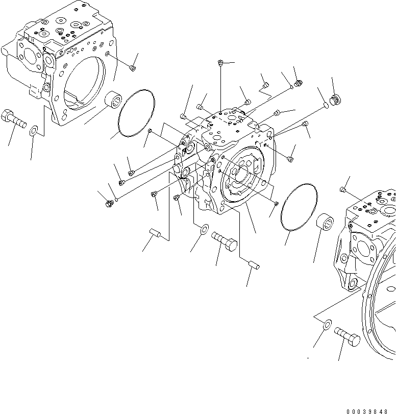 Komatsu parts book diagram for PC400-7E0 S/N 60001-UP (ecot3): MAIN PUMP (2/11)(#60001-65364)