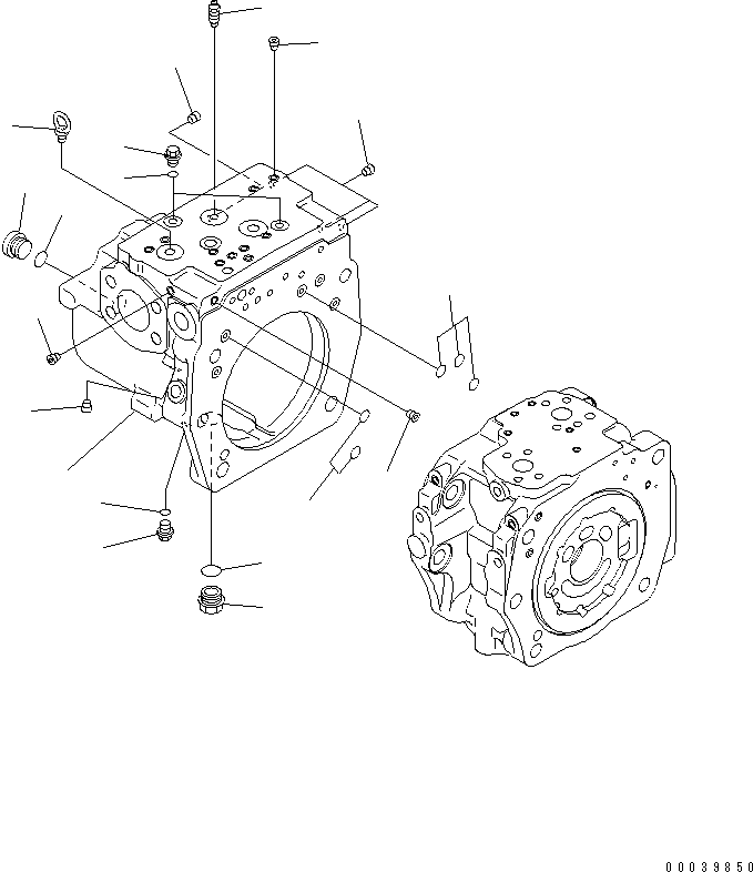 Komatsu parts book diagram for PC400-7E0 S/N 60001-UP (ecot3): MAIN PUMP (6/12)(#65365-)