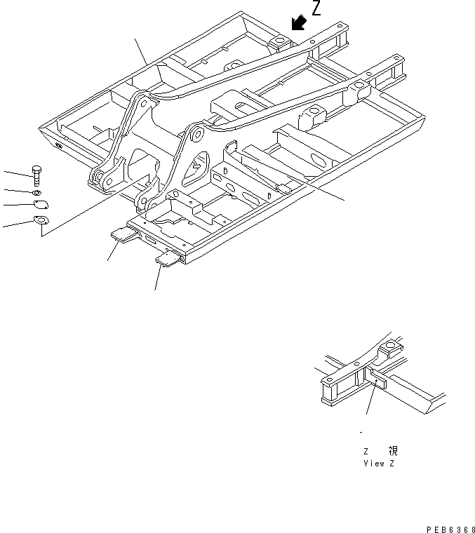 Komatsu parts book diagram for PC400LC S/N 20001-UP (Mighty Spec.): REVOLVING FRAME (WITH F.O.P.S.) (TBG SPEC.) (FOR SWEDEN ? NORWAY)(#20603-21534)
