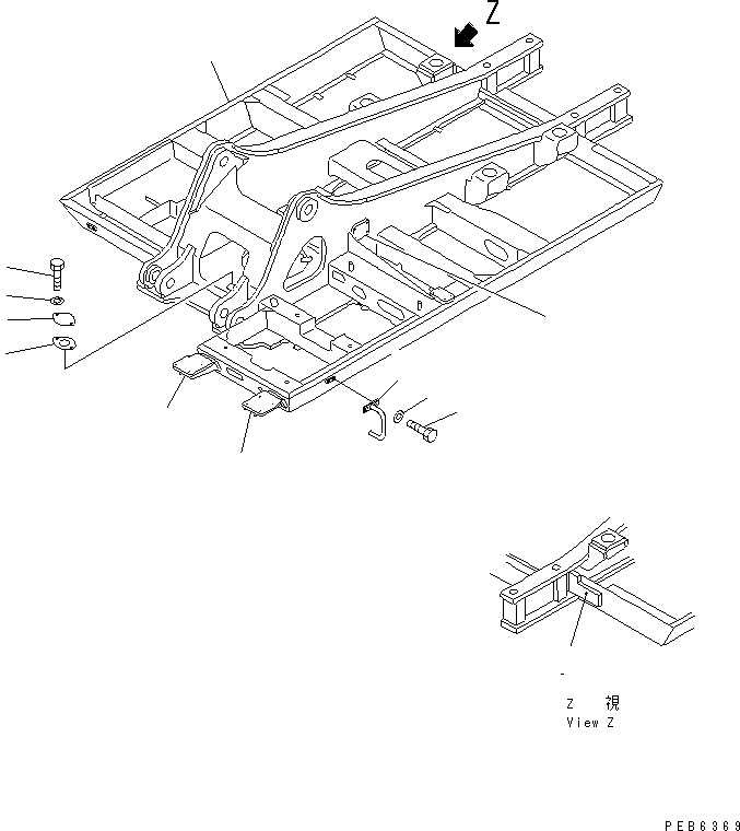 Komatsu parts book diagram for PC400LC S/N 20001-UP (Mighty Spec.): REVOLVING FRAME (WITH F.O.P.S.) (EC SPEC.)(#21535-)