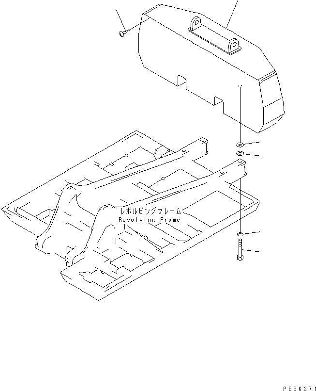 Komatsu parts book diagram for PC400LC S/N 20001-UP (Mighty Spec.): COUNTER WEIGHT (8460 KG) (SLING TYPE) (EC SPEC.)(#21535-)