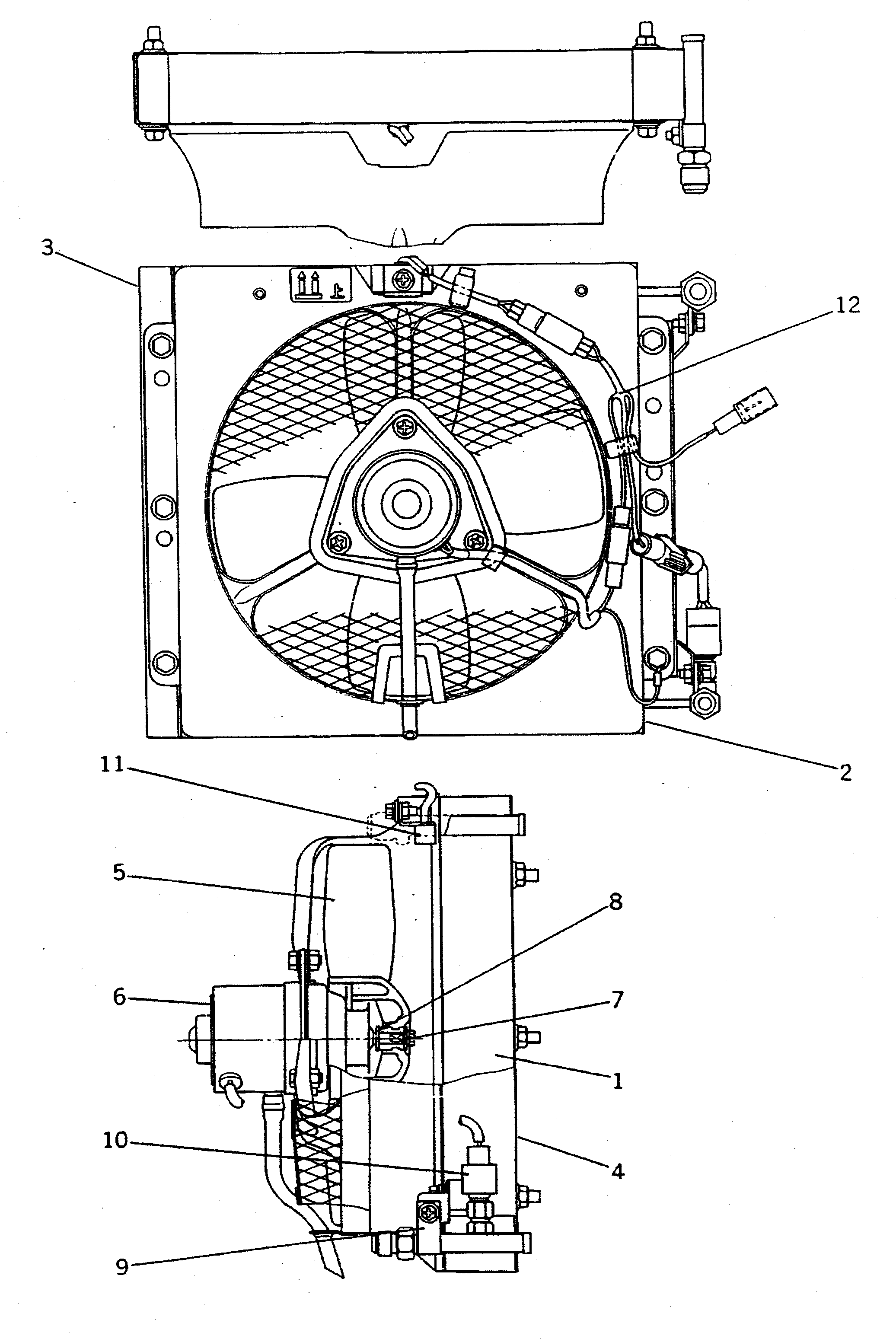 Komatsu parts book diagram for PC400LC S/N 20001-UP (Mighty Spec.): CONDENSER UNIT (AIR CONDITIONER)(#20001-21250)