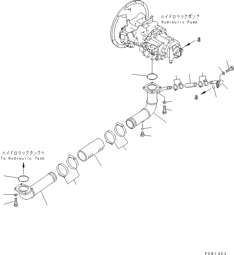 Komatsu parts book diagram for PC400LC-6 S/N 30001-UP: SUCTION LINE(#30001-31999)