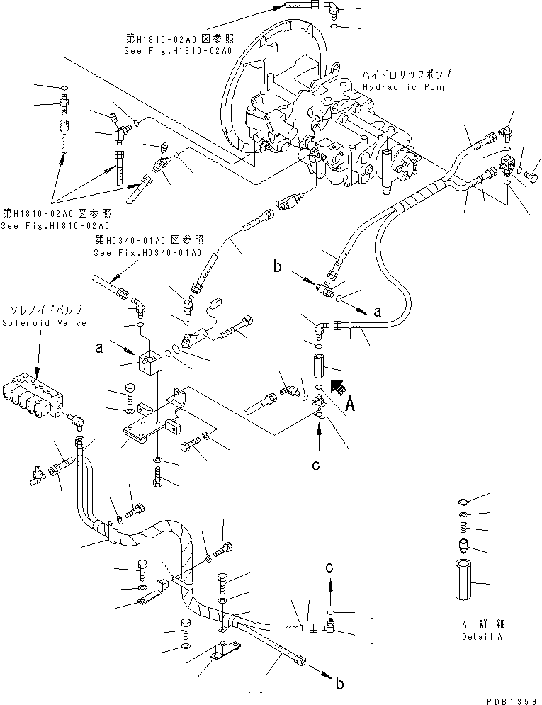 Komatsu parts book diagram for PC400LC-6 S/N 30001-UP: LS LINE (GEAR PUMP LINE AND EPC VALVE)(#30001-31999)