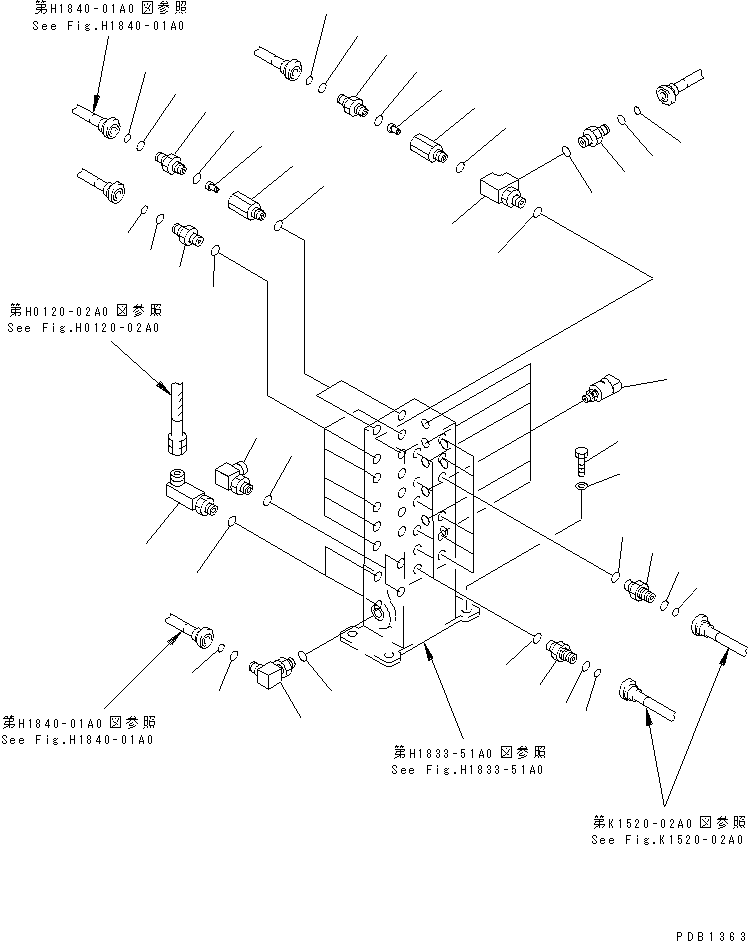 Komatsu parts book diagram for PC400LC-6 S/N 30001-UP: SHUTTLE VALVE (WITH SENSOR)(#30001-31999)