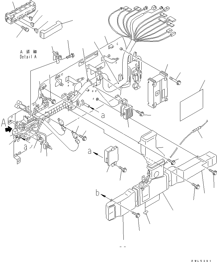 Komatsu parts book diagram for PC400LC-6 S/N 30001-UP: OPERATOR'S CAB (BASE) (WORK LEVER WITH PPC VALVE)(#32001-32249)