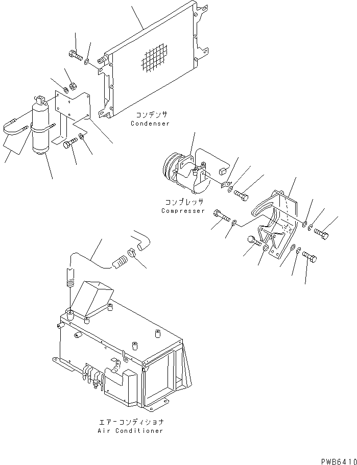 Komatsu parts book diagram for PC400LC-6 S/N 30001-UP: AIR CONDITIONER (UNIT)(#30119-31999)