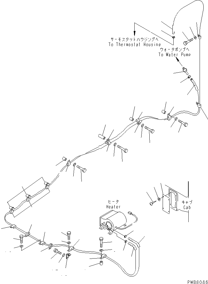 Komatsu parts book diagram for PC400LC-6 S/N 30001-UP: CAR HEATER(#32001-)