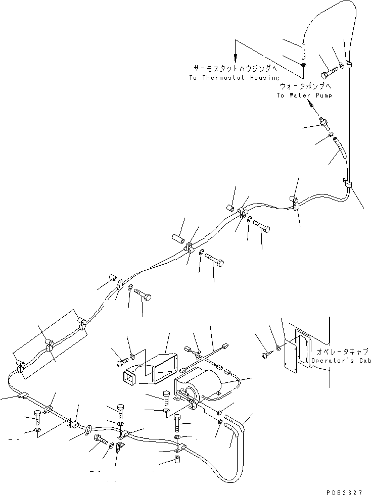 Komatsu parts book diagram for PC400LC-6 S/N 30001-UP: CAR HEATER (2000 KCAL)(#30001-30062)