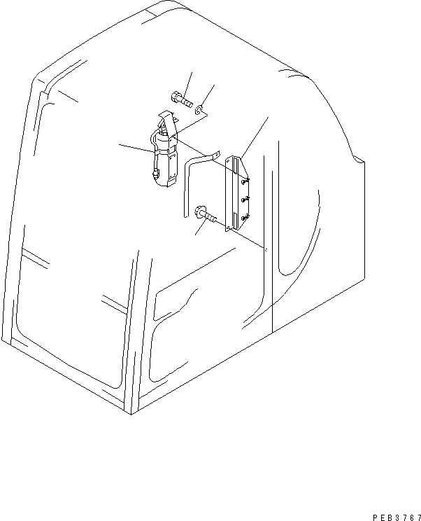 Komatsu parts book diagram for PC400LC-6 S/N 30001-UP: EXTINGUISHER (JAPANESE)