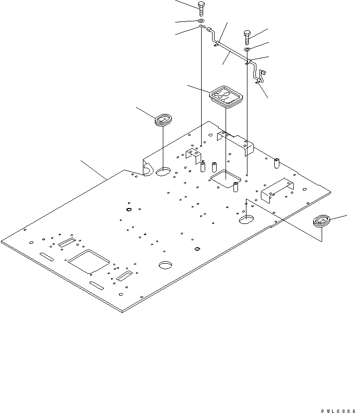 Komatsu parts book diagram for PC400LC-6 S/N 30001-UP: FLOOR FRAME (2 ACTUATOR)(#32091-32483)