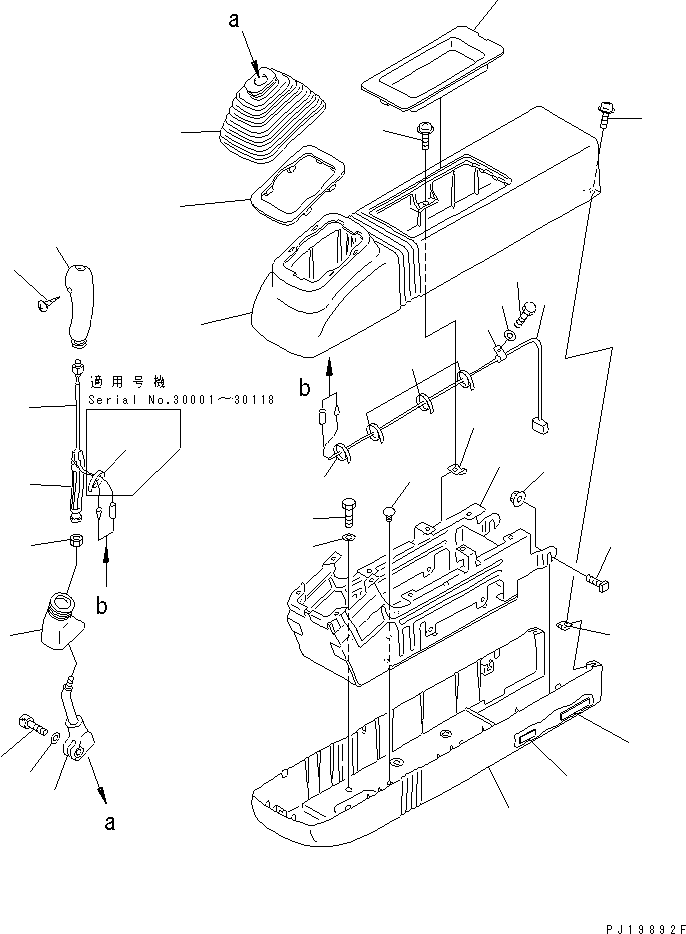 Komatsu parts book diagram for PC400LC-6 S/N 30001-UP: FLOOR FRAME (RIGHT STAND) (STAND) (LOADER)(#30163-)