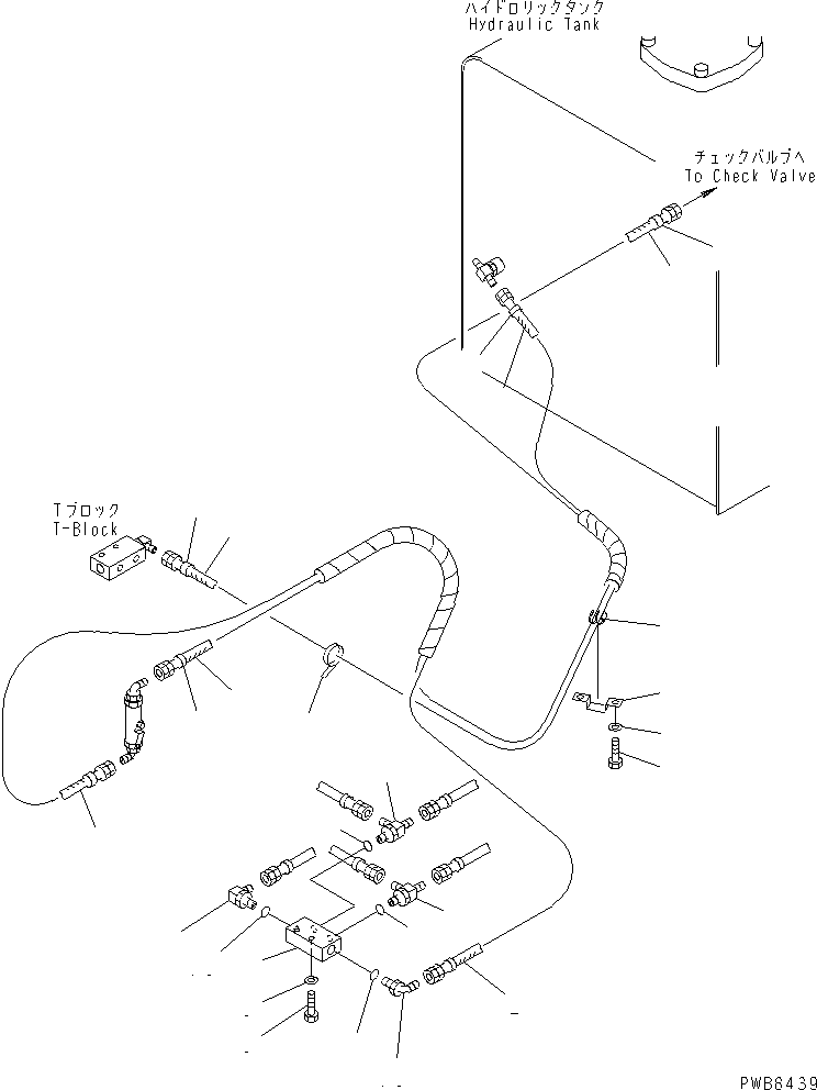 Komatsu parts book diagram for PC400LC-6 S/N 30001-UP: FLOOR FRAME (PPC WORK LINE) (HOSE AND BLOCK) (2 ACTUATOR)(#32001-32090)