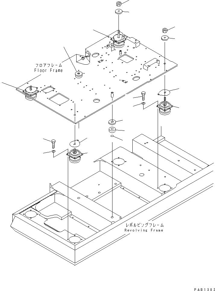 Komatsu parts book diagram for PC400LC-6 S/N 30001-UP: FLOOR MOUNT(#30001-30118)