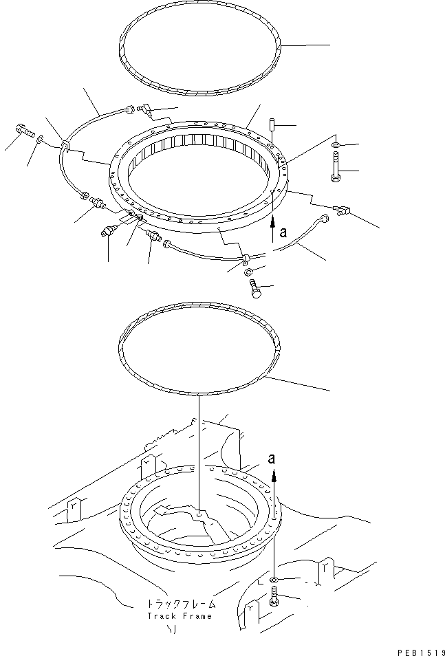 Komatsu parts book diagram for PC400LC-6 S/N 30001-UP: SWING CIRCLE(#30001-32249)