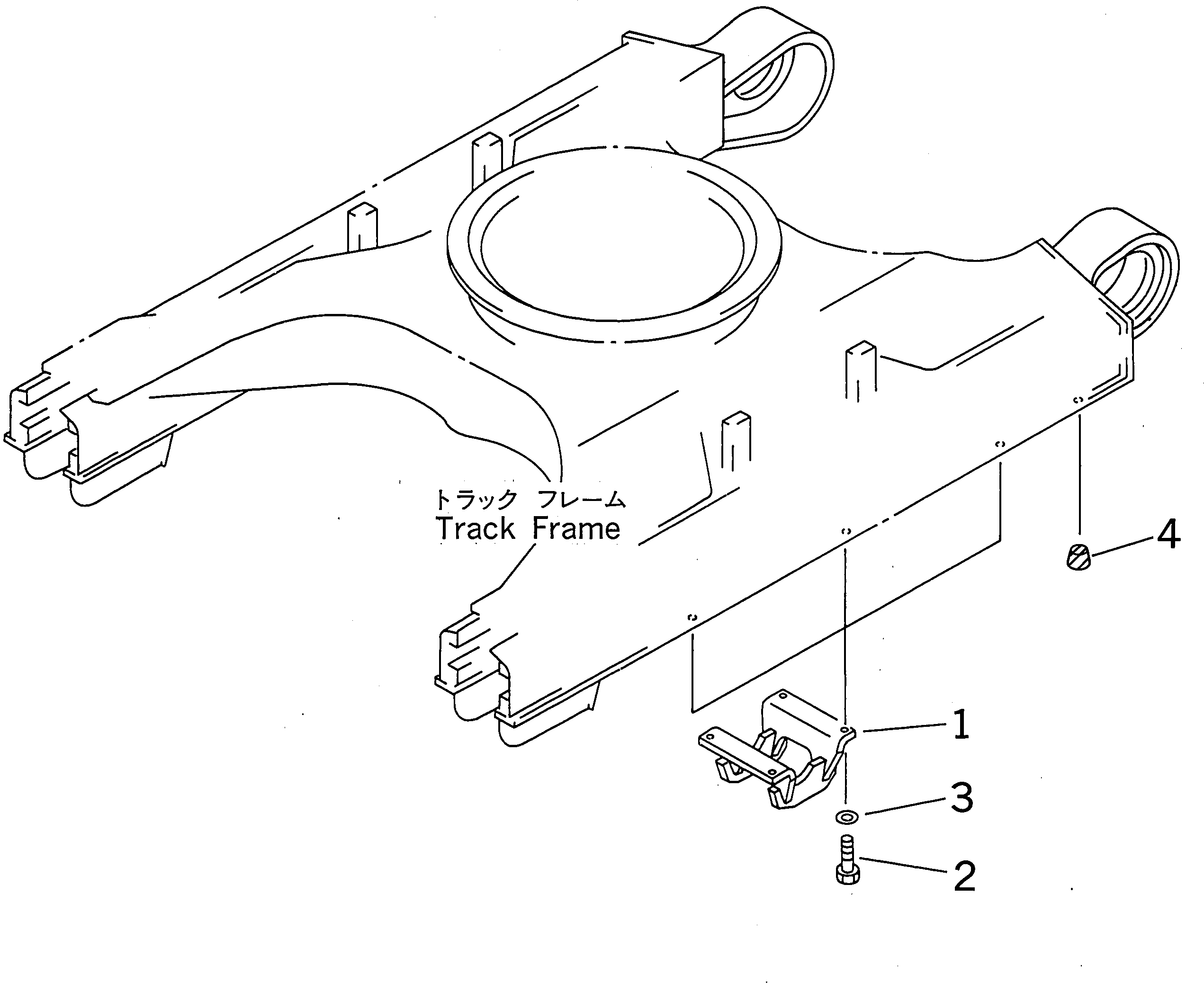 Komatsu parts book diagram for PC400LC-6 S/N 30001-UP: CENTER GUARD(#30001-32249)
