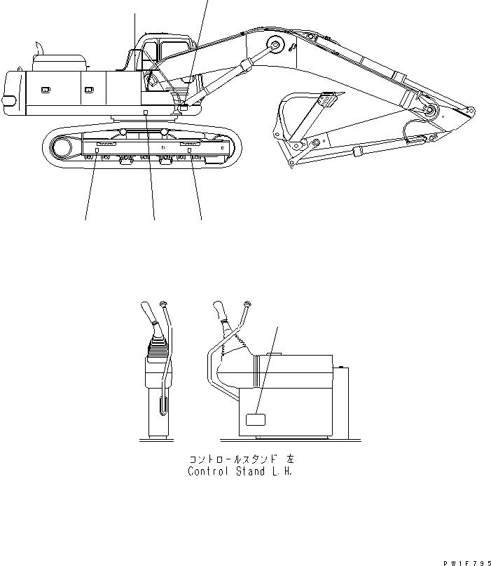 Komatsu parts book diagram for PC400LC-6 S/N 30001-UP: PLATE (JAPANESE)(#32612-)