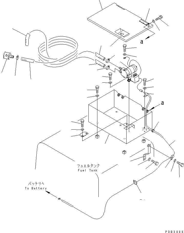 Komatsu parts book diagram for PC400LC-6 S/N 30001-UP: FUEL SELF CHARGE PUMP