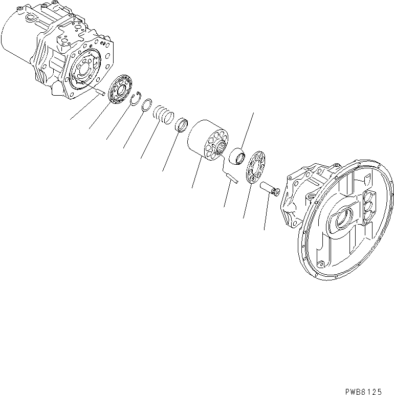 Komatsu parts book diagram for PC400LC-6 S/N 30001-UP: MAIN PUMP (3/10)(#32001-)