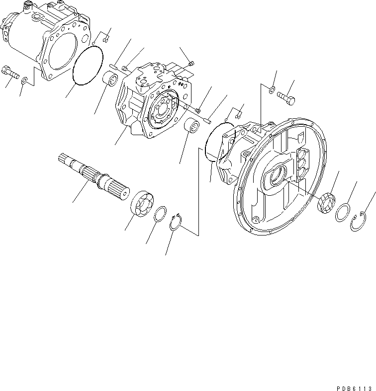Komatsu parts book diagram for PC400LC-6 S/N 30001-UP: MAIN PUMP (2/13) (FOR CIS)(#30249-)
