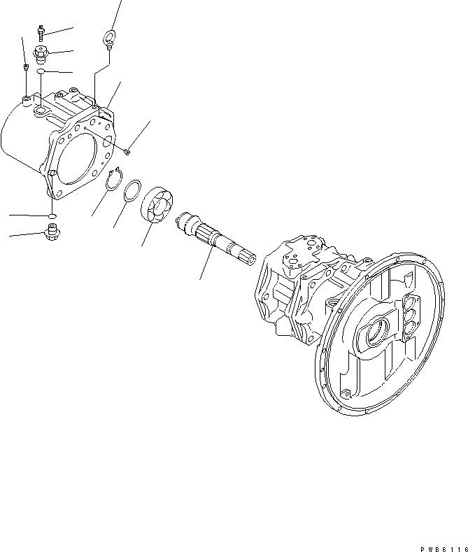 Komatsu parts book diagram for PC400LC-6 S/N 30001-UP: MAIN PUMP (5/13) (FOR CIS)(#30249-)