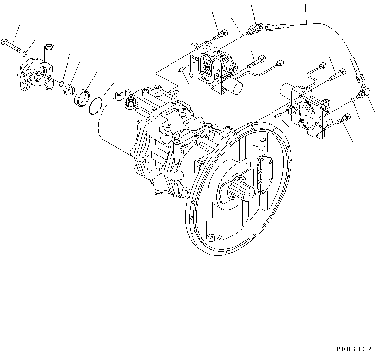 Komatsu parts book diagram for PC400LC-6 S/N 30001-UP: MAIN PUMP (11/13) (FOR CIS)(#30249-31999)